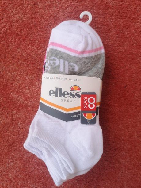 Ellesse dievčenské ponožky 8 párov veľkosť 31-36, 31 - 36