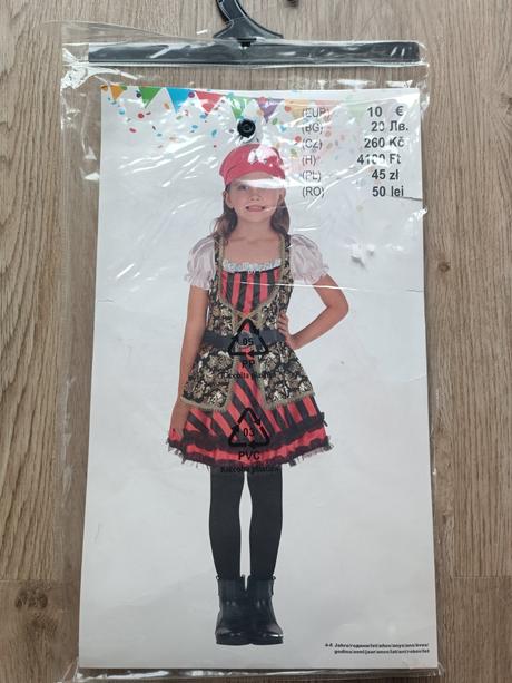 Kostým pirátka 4-6 rokov, 