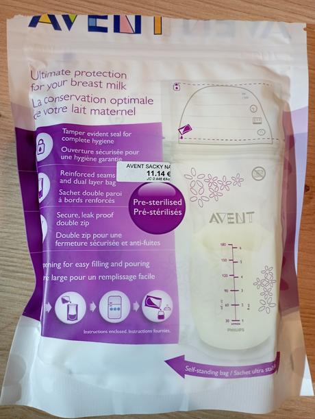 Sáčky na materské mlieko, 