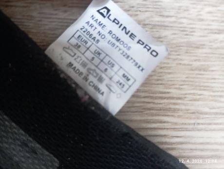 Treková obuv (už s poštovným), alpine pro,37
