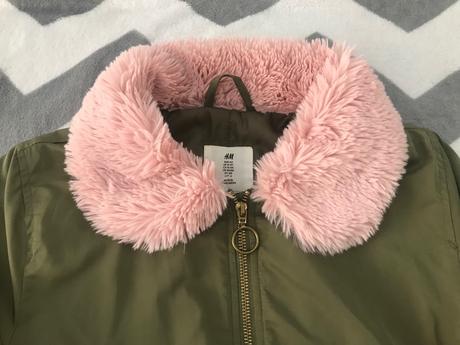 Bomber bunda s kožušinkou, h&m,164