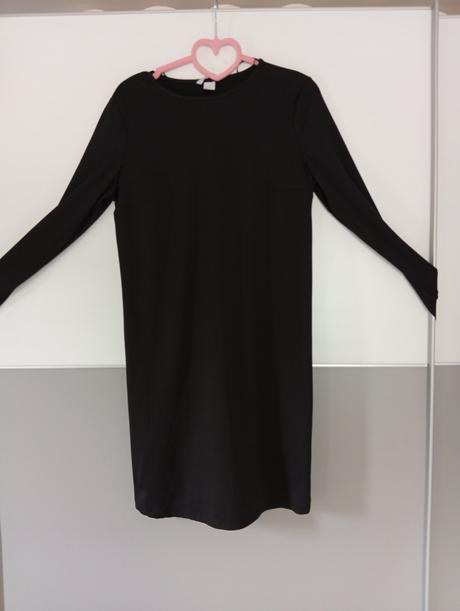 Čierne elastické šaty m/l, m