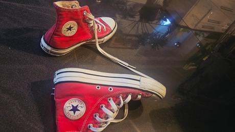Plátené červené tenisky coversy, converse,36