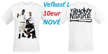 Tričko naughty by nature biele, l