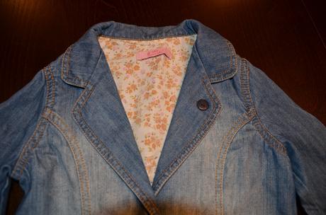 Riflový kabátik -sačko 4-5 r, 110