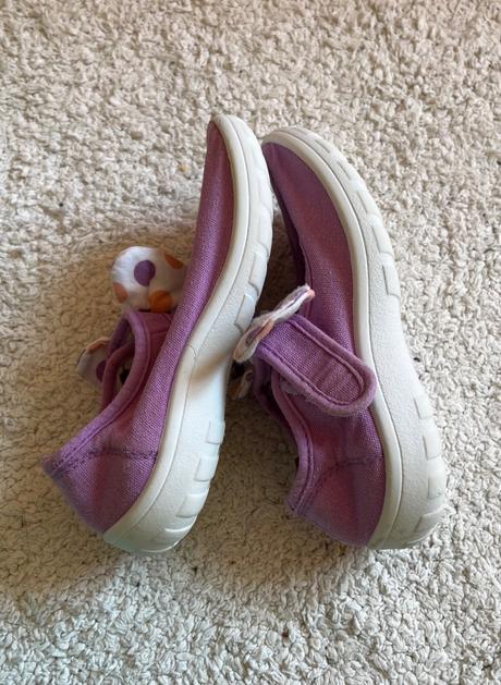 Fialové papuče na suchý zips, 26, 26