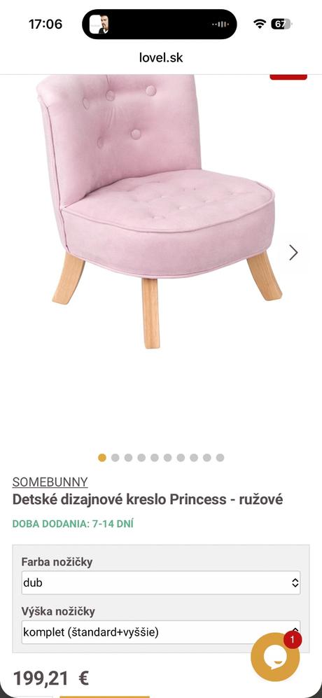 Kresielko bunny a stolik, 
