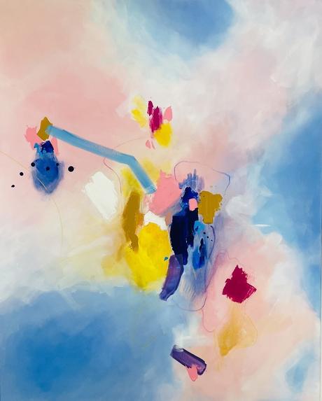 Sviežosť farieb ii, akryl na plátne 80x100 cm,