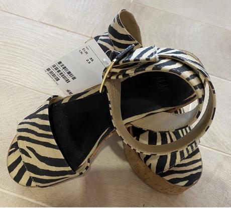 Sandálky na platforme, safari, h&m,35