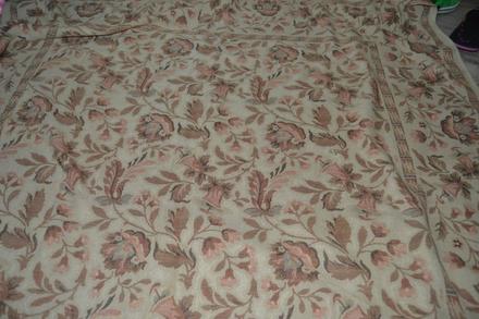 Retro tkaná textília s kvetinovým vzoroprehoz/deka, 