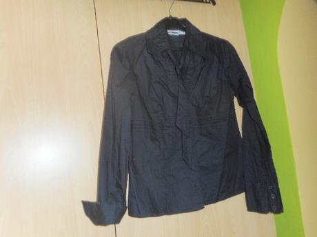 Blúzka čierna s kravatou- veľ. 36 /s basics line, basics,36