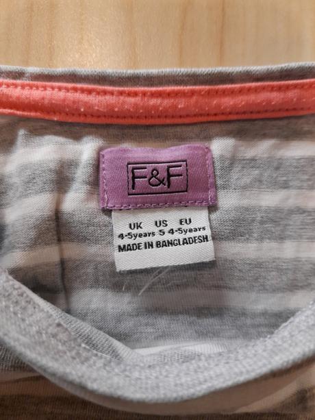 Šedé pásikavé tričko, f&f,110