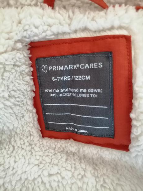 Bundička zimna pre chlapcov, oranzova vel. 122, primark,122