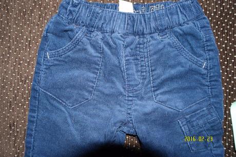 Hrubé menčestrové nohavice 0-3m, c&a,62