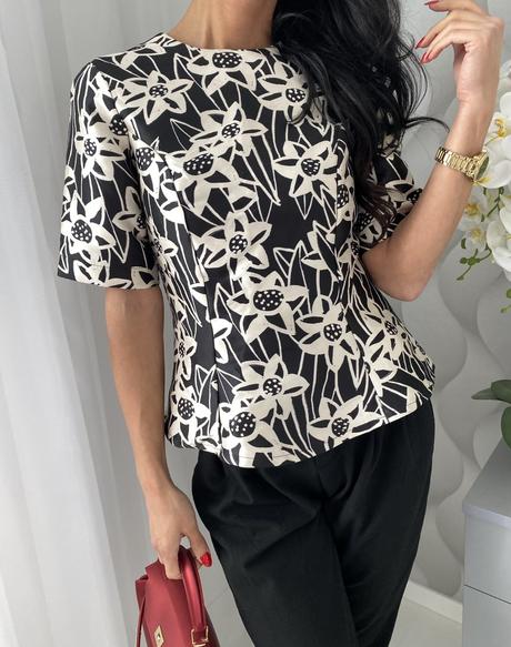 Asos - peplum kvetovaný top, s