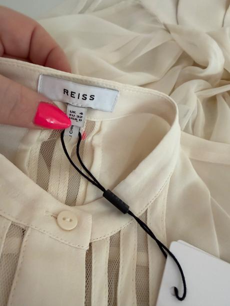 Reiss luxusná blúzka krémová, xs