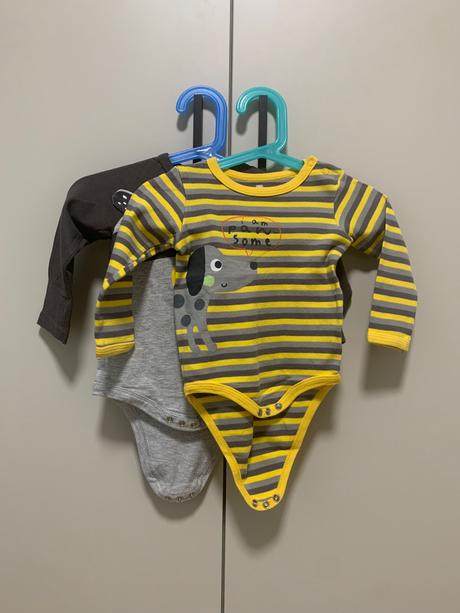 2ks detské body s dlhým rukávom, 80