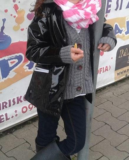 Lakovaný kabátik 104/110, next,104