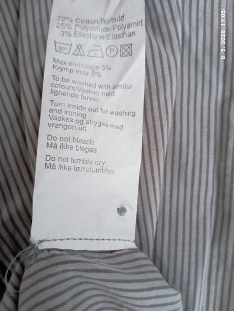 Tenšia predĺžená košeľa m/l (už s poštou), l