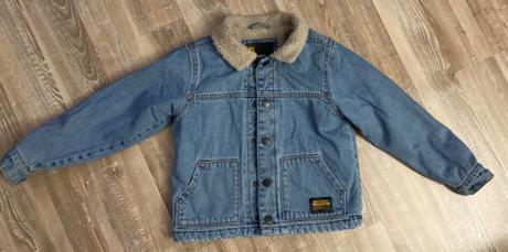 Next krásna oteplená riflová bundička s kožuškom, next,122