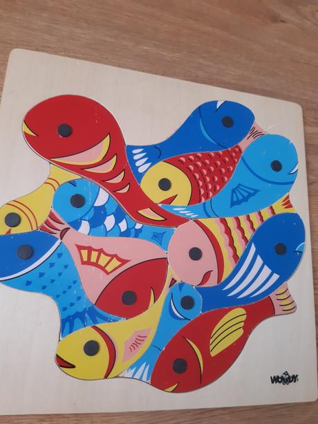 Drevené magnetické rybičky s udicou, 