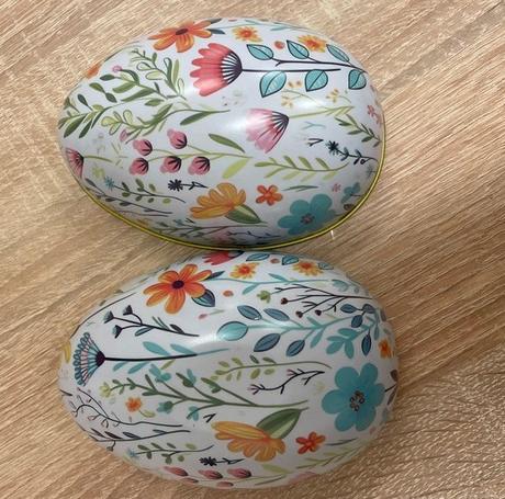 2x kovové vajíčko na veľkonočné sladkosti, či deko, 