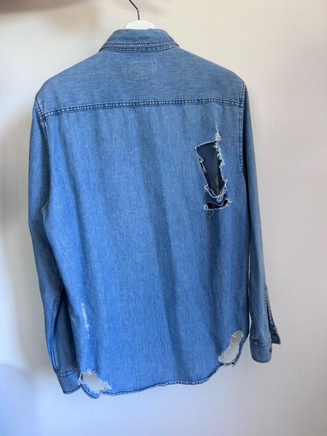 Riflová košeľa, zara,s