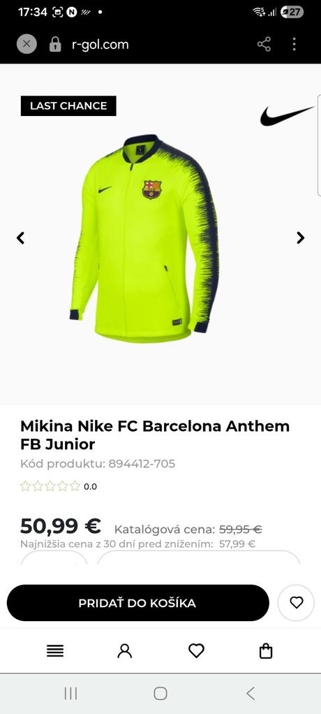 Nike športová mikina, nike,176