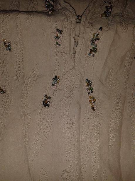 Bezova bluzka s koralikmi, xl