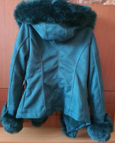 Bunda kožušinová zelená, 38