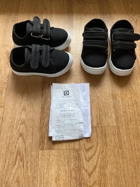 Tenisky na suchý zips čierne, deichmann,27