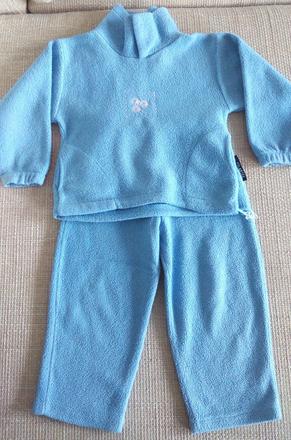 Modrý komplet + tričko, 98