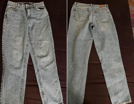 Bledomodre dzinsy, bershka,xs