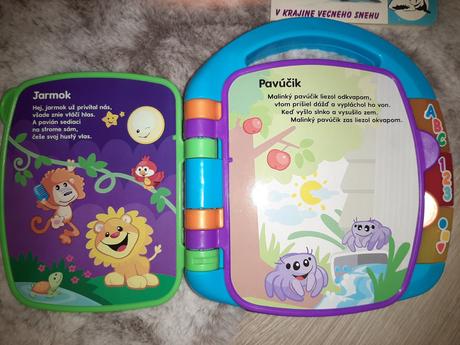 Riekanky fisher price, kocka infantino, knižka, 