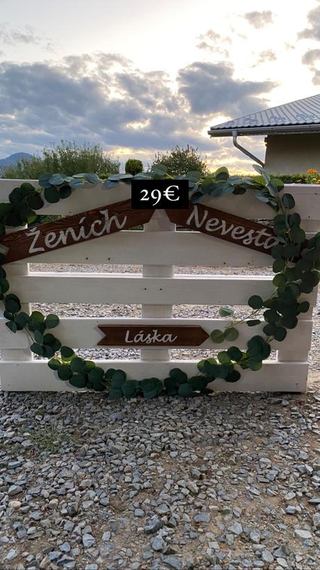 Drevená dekorácia svadba, 