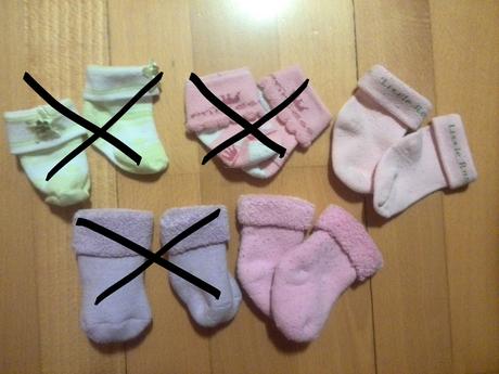 Ponožky pre najmenšie bábätká-veľ.50, 56