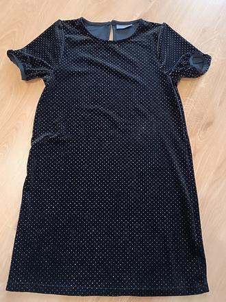 Velúrove sviatočné šaty s trblietkami, 140