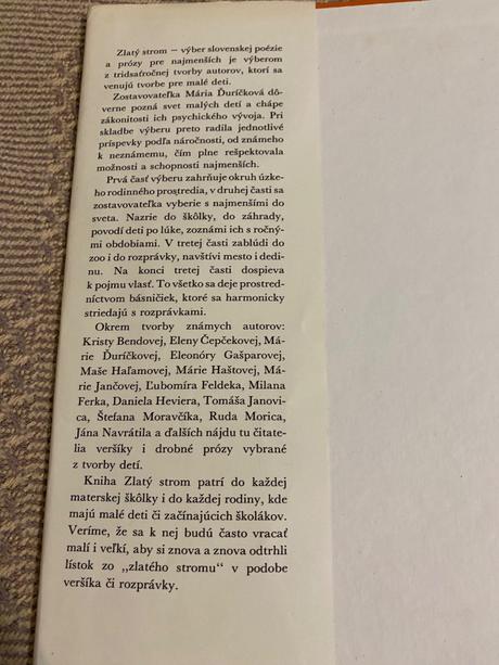 Vintage zbierka básničiek a rozprávok zlatý strom, 