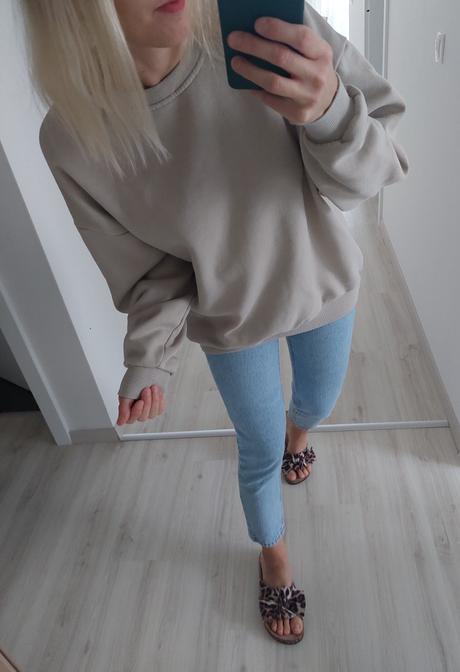 Oversize mikina, fishbone,xs