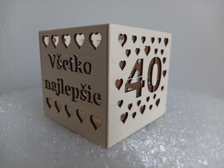 Narodeniny / drevený narodeninový svietnik, 