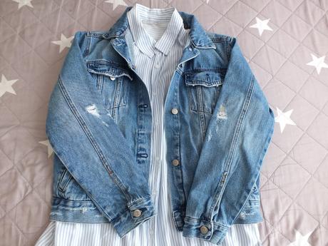 Oversize dámska rifľovka, pull&bear,s