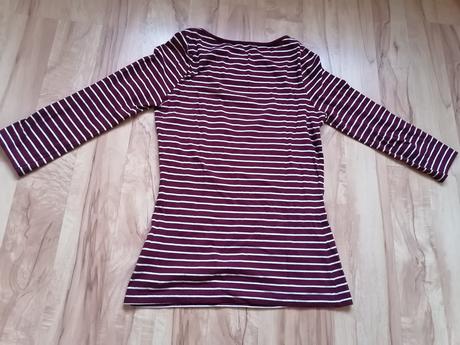Bordové pruhované tričko - s/m, f&f,s