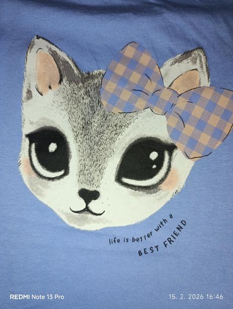 Tielko s mačkou, h&m,134