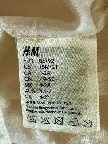 Bavlnený klobúčik pre dievčatko zn.h&m č.86/92, h&m,86