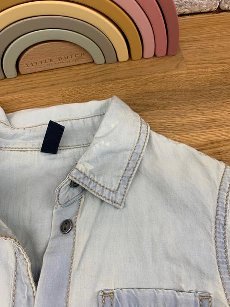 Benetton rifľová košeľa 128/134, benetton,134