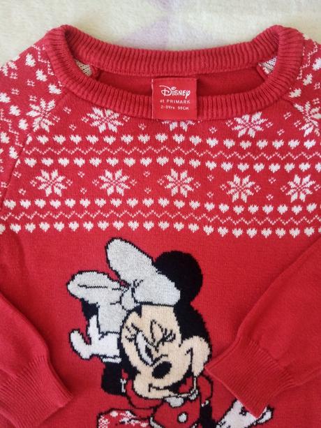 Dlhý pulóver vianocny minnie 98, primark,98