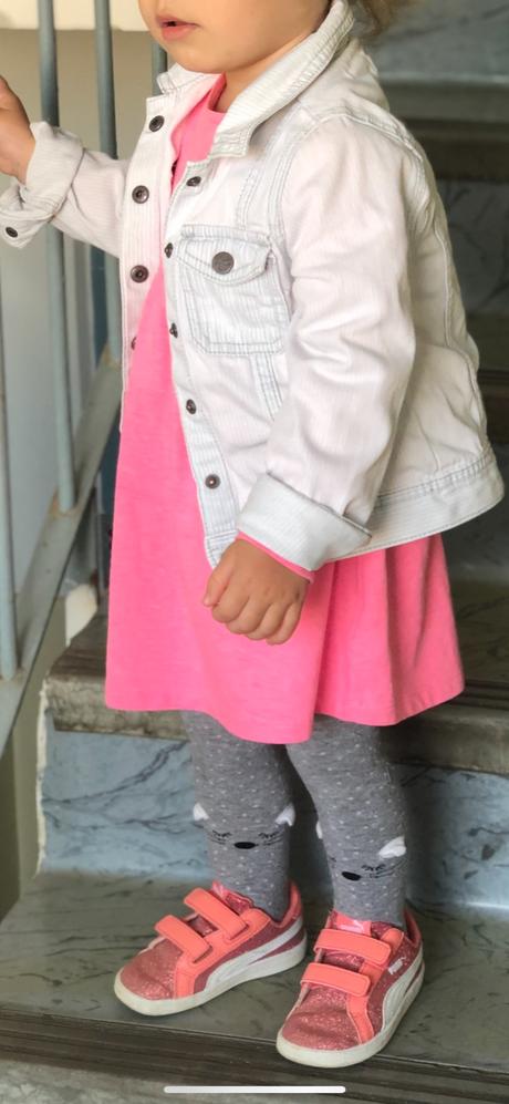 Ružové šaty s mačičkou s dlhým rukávom, mothercare,86