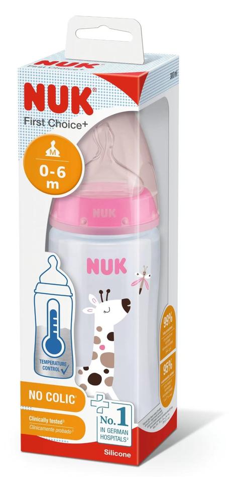 Nuk fc+ fľaša s kontrolou teploty 300 ml, 0-6m, nuk