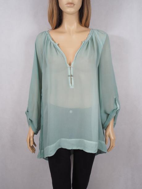 Kvalitná hodvábna blúzka nile, xl