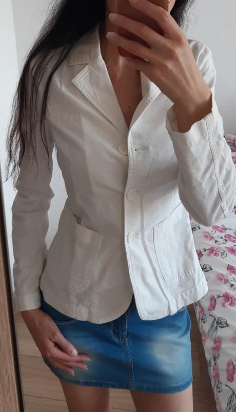 Biele sako, benetton,s